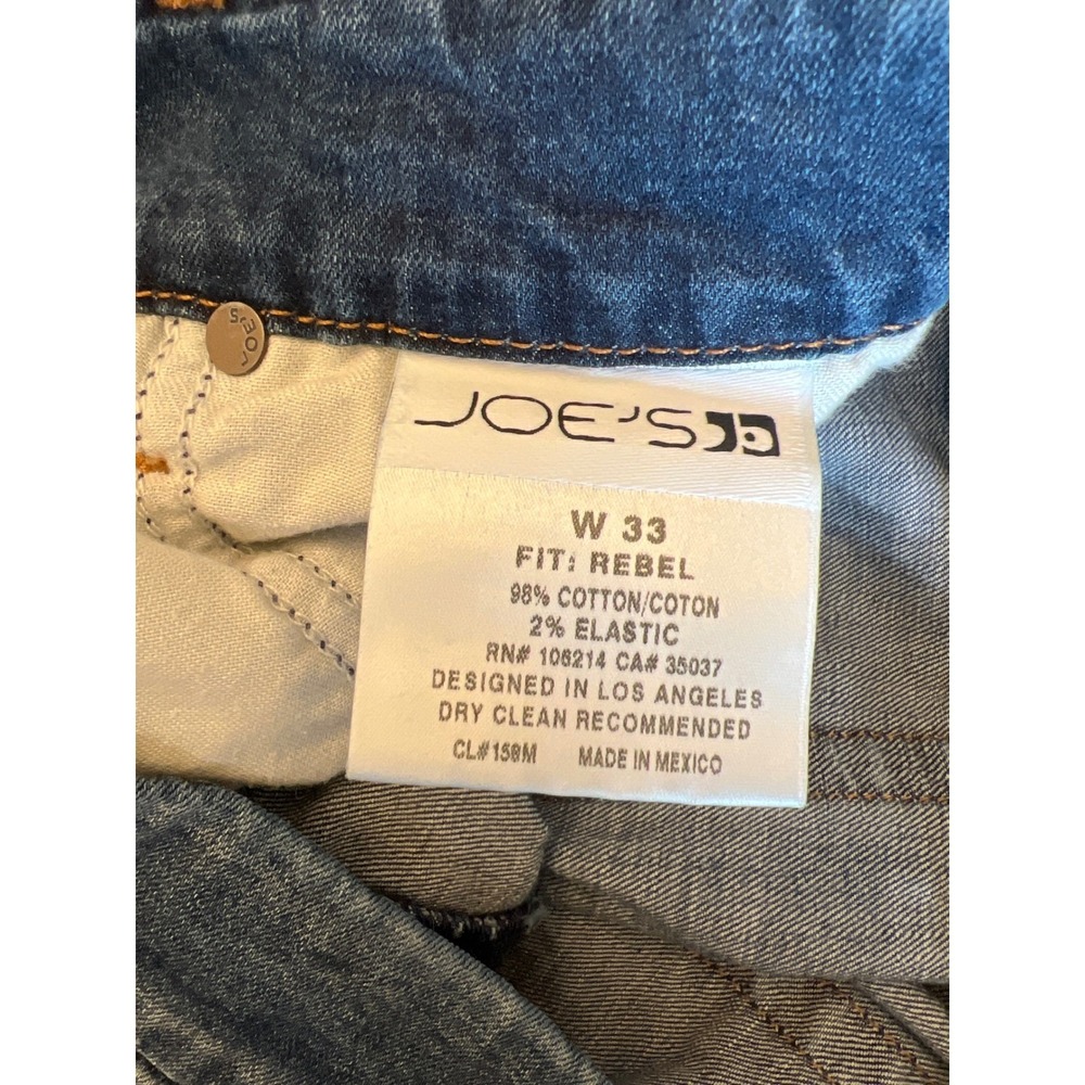 JOE'S Jeans Men's W33 X 33 Rebel Fit Benson‎ Wash Denim Jeans